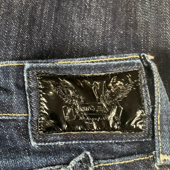 Robins Jeans Women’s Size 30 Angel Wing Pink Crystal Denim Jeans Made In USA - Picture 11 of 16